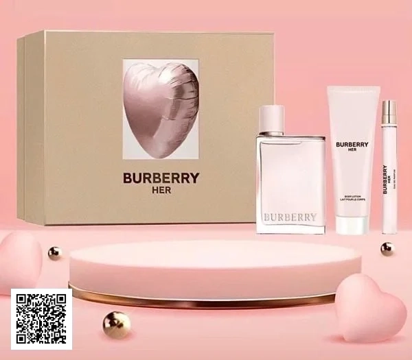 Quà 14/2 Cho Bạn Gái - Giftset Nước Hoa Burberry Her EDP