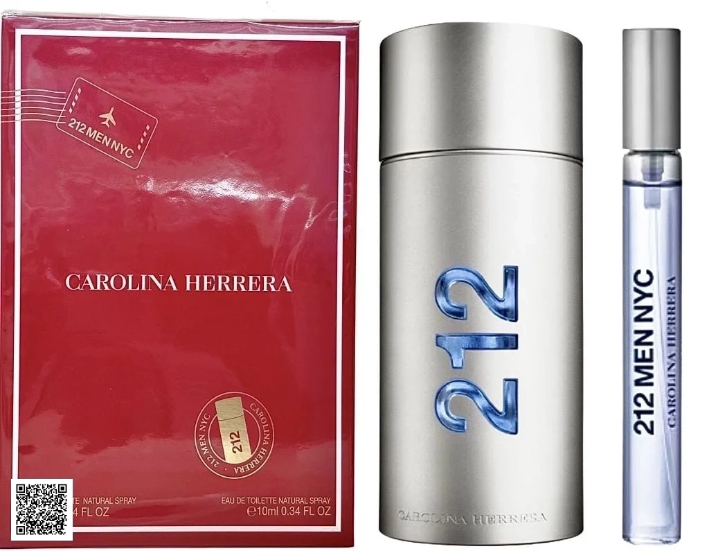 Set Nước Hoa Carolina Herrera 212 Men NYC EDT 100ML + 10ML