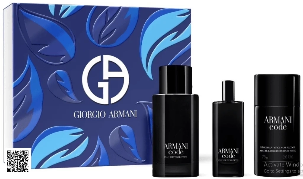 Giftset Nước Hoa Giorgio Armani Code EDT ( 75ML + 15ML + 75G )