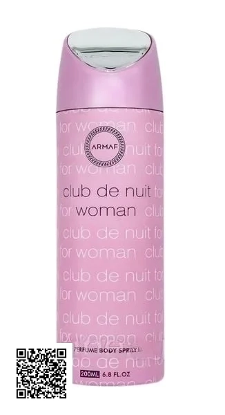 Xịt Khử Mùi Nữ Armaf Club De Nuit Body Spray 200ML