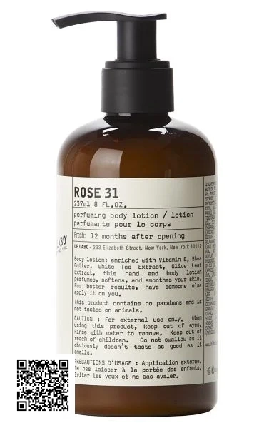 Dưỡng Thể Hương Nước Hoa Le Labo Rose 31 237ML
