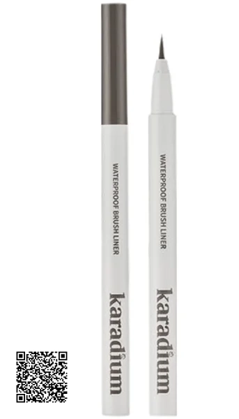 Kẻ Mắt Chống Trôi Karadium Waterproof Brush Liner Black - Đầu Cọ Siêu Mảnh
