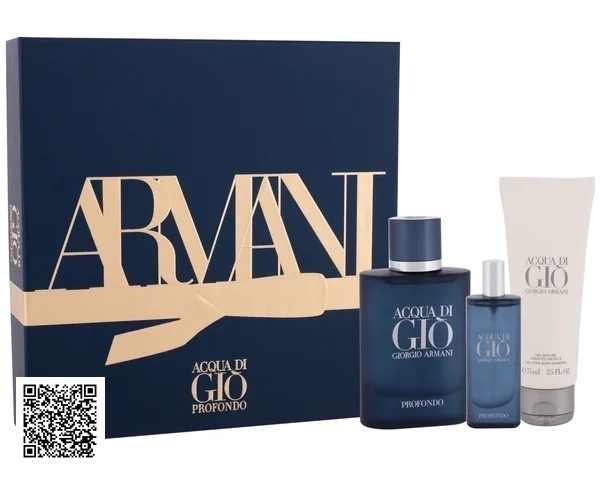 Giftset Giorgio Armani Acqua di Gio Profondo EDP (75ML +15ML +75ML)