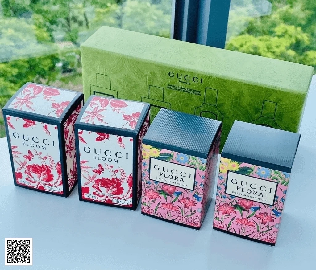 GiftSet Nước Hoa Gucci Bloom & Flora 4 Chai
