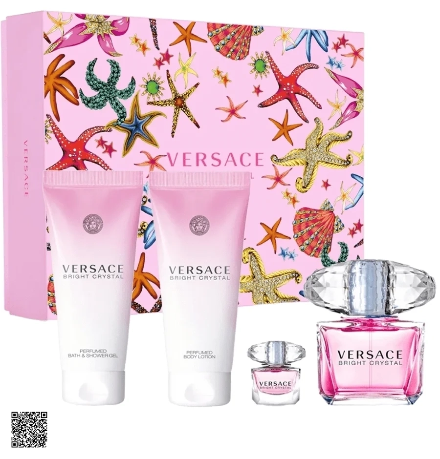 Bộ Quà Tặng Nước Hoa Versace Bright Crystal  ( 90ML + 100ML + 100ML + 5ML)