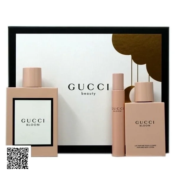 Giftset Nước Hoa Nữ Gucci Bloom ( 100ML + 7.4ML + 100ML)