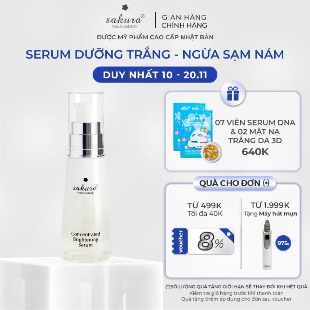 Serum Dưỡng Da Trắng Sáng Ngăn Ngừa Sạm Nám Sakura Concentrated Brightening Serum