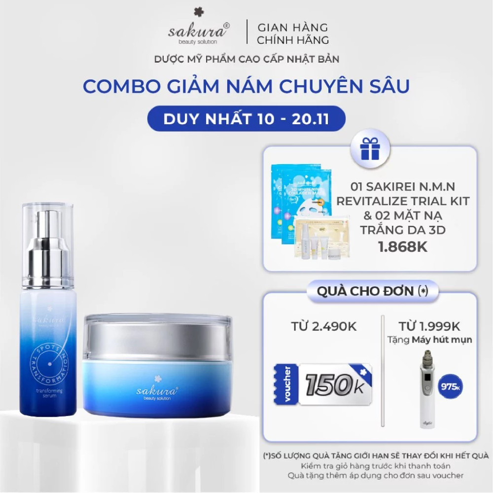 Bộ Giảm Nám Chuyên Sâu Sakura Melasma Treatment