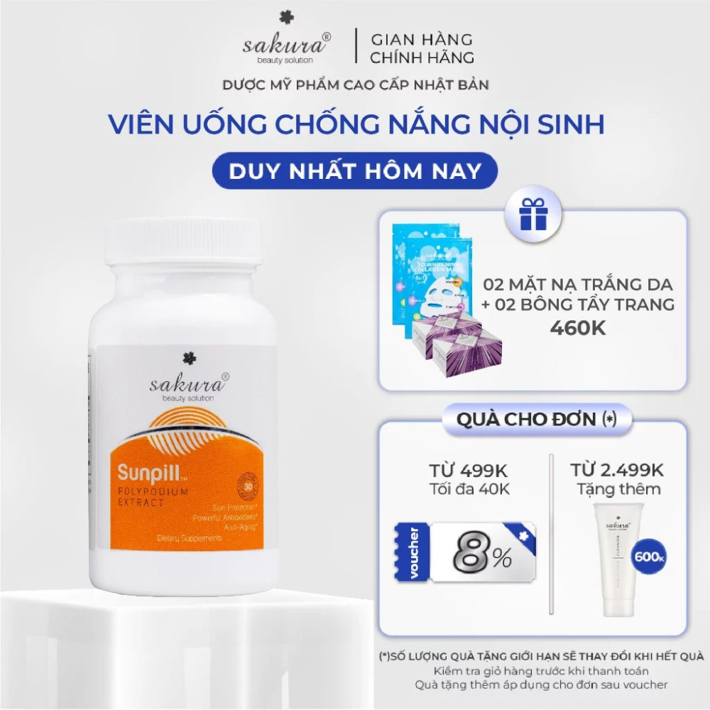 Viên Uống Sakura Sunpill Chống Nắng Sinh Học Toàn Thân