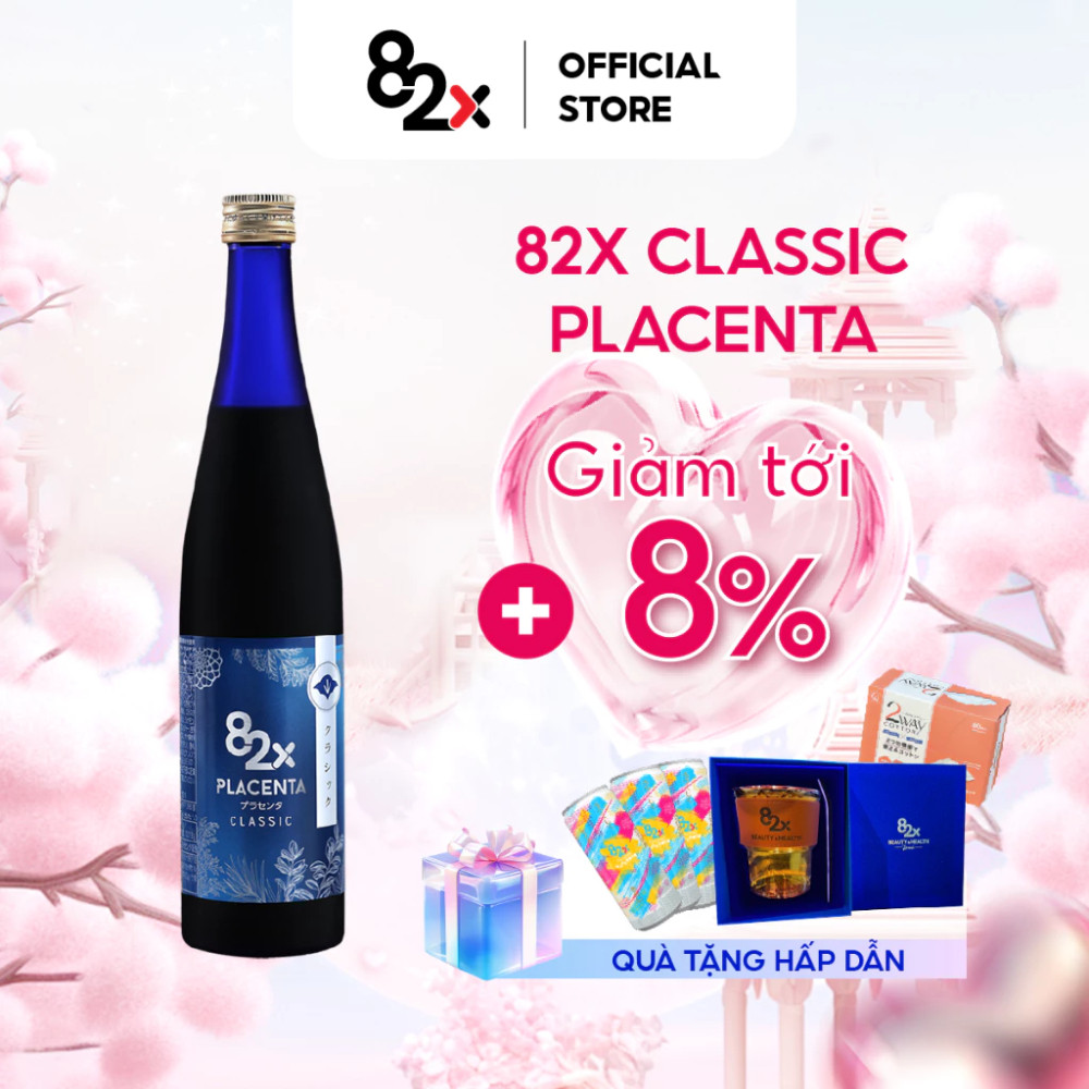 Nước Uống 82X CLASSIC PLACENTA Cân Bằng Nội Tiết Tố Nữ, Ngừa Lão Hóa, Sáng Da, Ngừa Sạm Nám