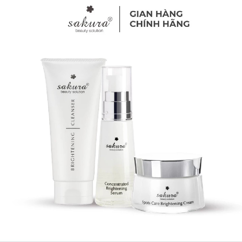 Bộ Dưỡng Trắng Da Và Ngăn Ngừa Sạm Nám Sakura Brightening Set