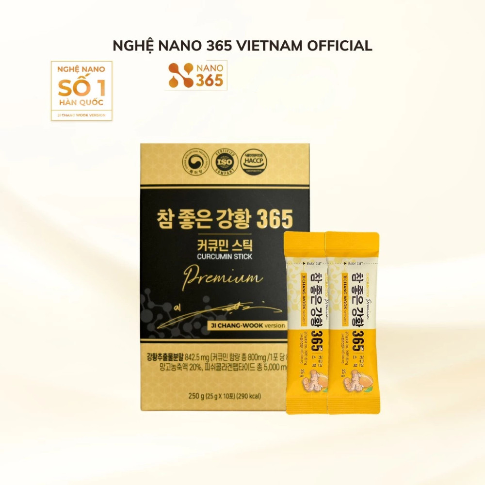 [BẢN NÂNG CẤP] Thạch nghệ Nano 365 Collagen Premium hộp nhỏ 10 thanh