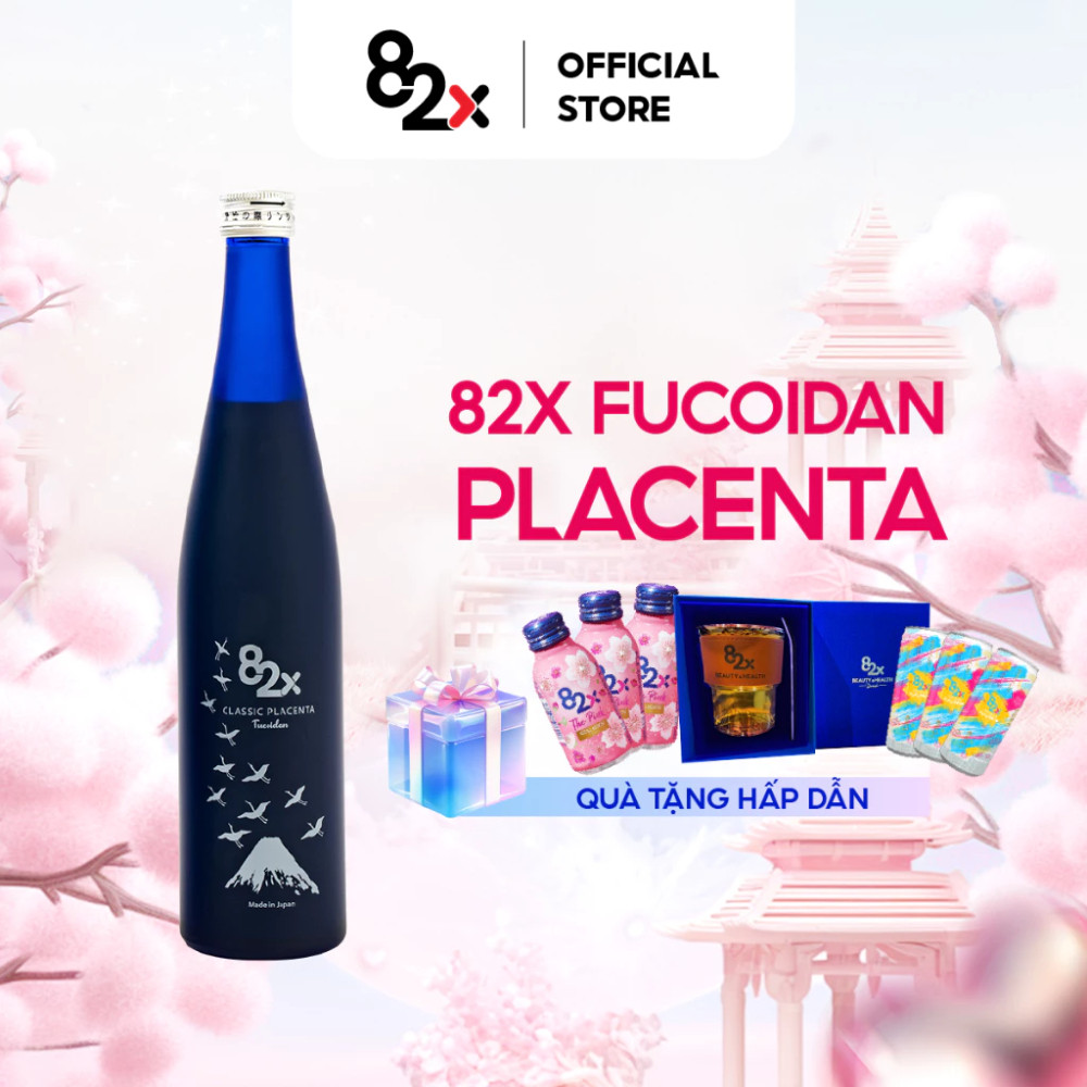 Nước 82X FUCOIDAN PLACENTA Cân Bằng Nội Tiết Tố Nữ, Điều Hoà Kinh Nguyệt, Mờ Nám, Sáng Da