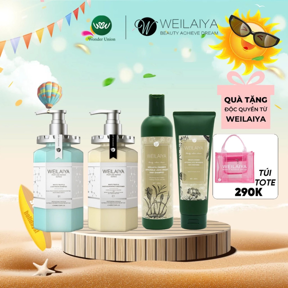 Combo Gội Xả Weilaiya Nấm Truffle Và Gội Xả Weilaiya Gừng Hà Thủ Ô