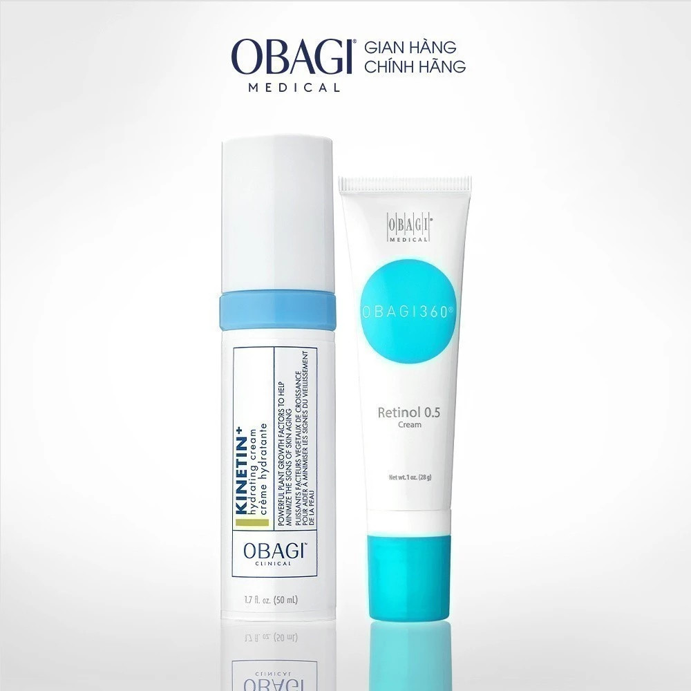 Bộ đôi Kem chống lão hóa Obagi 360 Retinol 0.5 28g và Kem dưỡng phục hồi Obagi Clinical Kinetin+ Hydrating Cream