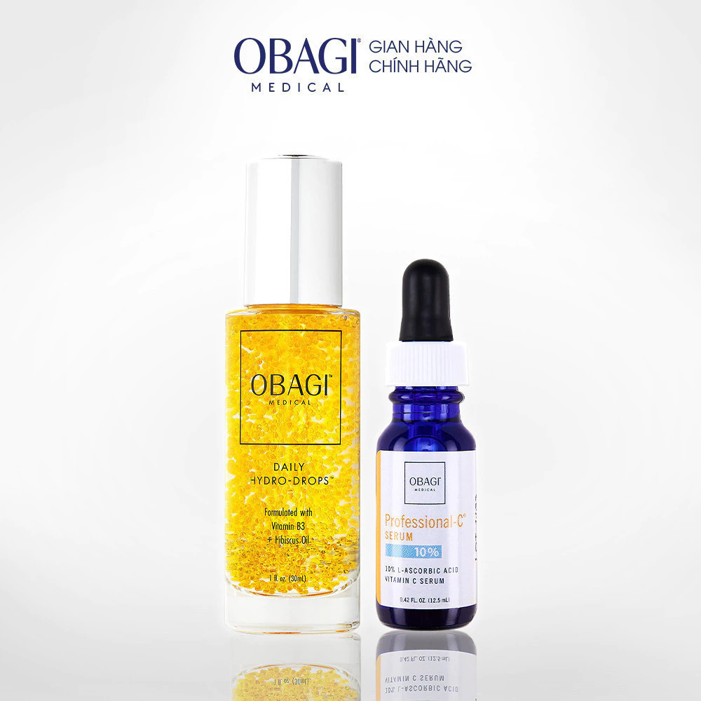 Bộ Đôi Serum Cấp Nước Dưỡng Ẩm Obagi Daily Hydro-Drops Và Tinh Chất Dưỡng Trắng Obagi Professional-C 10%