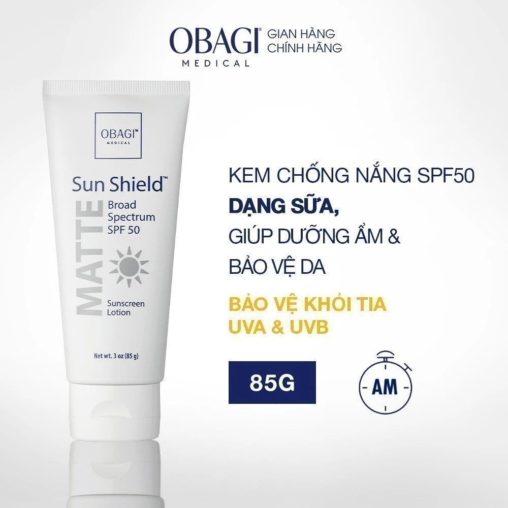 Kem Chống Nắng Phổ Rộng Obagi Sun Shield Matte Broad Spectrum SPF50